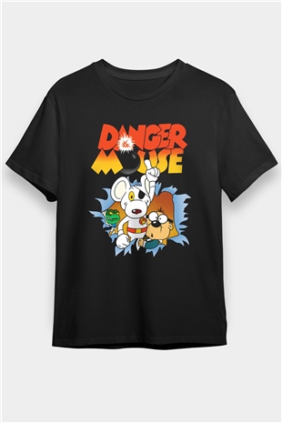 Danger Mouse Siyah Unisex Tişört