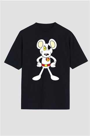 Danger Mouse Siyah Oversize Tişört