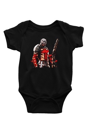 Dantes Inferno Baskılı Siyah Bebek Body - Zıbın