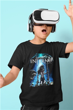 Dantes Inferno Siyah Unisex Çocuk Tişört