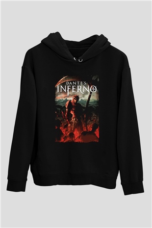 Dantes Inferno Siyah Unisex Hoodie