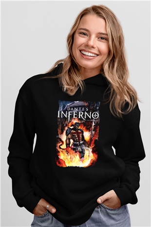 Dantes Inferno Siyah Unisex Hoodie