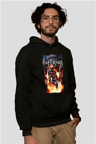 Dantes Inferno Siyah Unisex Hoodie