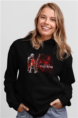 Dantes Inferno Siyah Unisex Hoodie