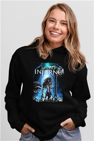 Dantes Inferno Siyah Unisex Hoodie