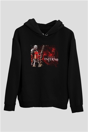 Dantes Inferno Siyah Unisex Hoodie