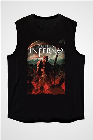 Dantes Inferno Siyah Unisex Kolsuz Tişört