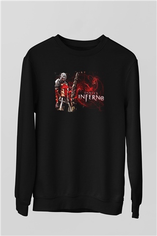 Dantes Inferno Siyah Unisex Sweatshirt