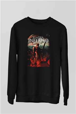 Dantes Inferno Siyah Unisex Sweatshirt
