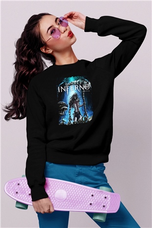 Dantes Inferno Siyah Unisex Sweatshirt