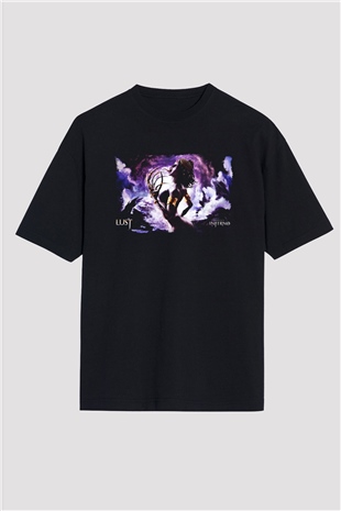 Dantes Inferno Siyah Oversize Tişört Oversize T-shirt