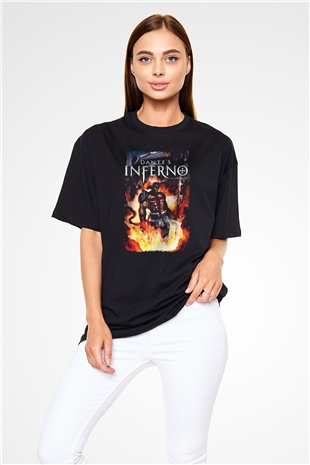 Dantes Inferno Siyah Oversize Tişört Oversize T-shirt
