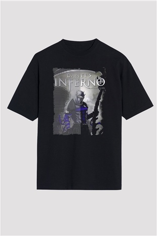 Dantes Inferno Siyah Oversize Tişört Oversize T-shirt