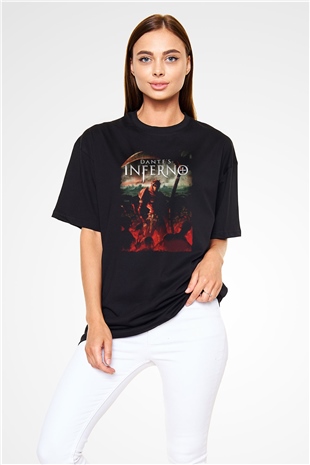 Dantes Inferno Siyah Oversize Tişört Oversize T-shirt