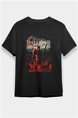 Dantes Inferno Siyah Unisex Tişört T-Shirt