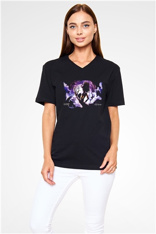 Dantes Inferno Siyah Unisex V Yaka Tişört