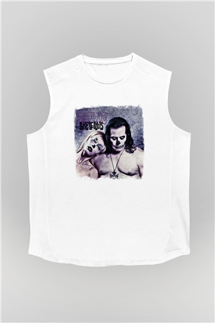Danzig Baskılı Unisex Beyaz Kolsuz Tişört