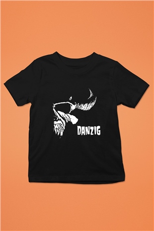 Danzig Baskılı Unisex Siyah Çocuk Tişört