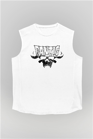 Danzig Beyaz Unisex Kolsuz Tişört