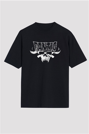 Danzig Siyah Unisex Oversize Tişört T-Shirt