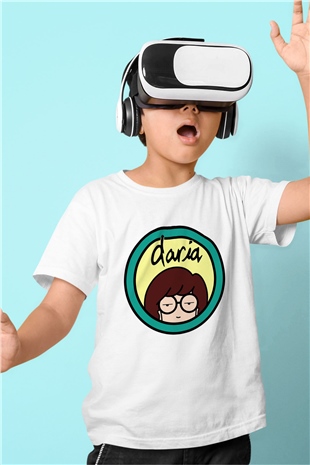 Daria Baskılı Beyaz Unisex Çocuk Tişört