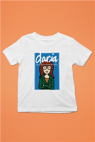 Daria Baskılı Beyaz Unisex Çocuk Tişört