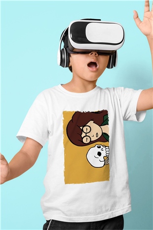 Daria Beyaz Unisex Çocuk Tişört