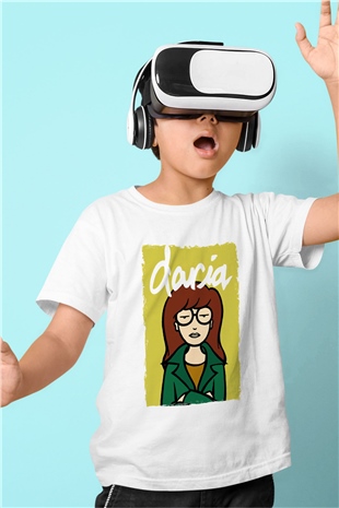 Daria Beyaz Unisex Çocuk Tişört