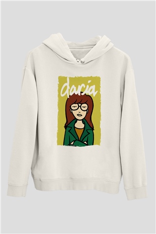 Daria Beyaz Unisex Hoodie
