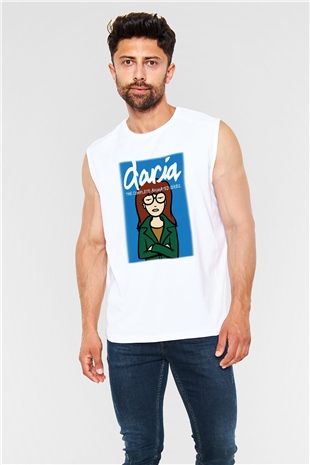 Daria Beyaz Unisex Kolsuz Tişört