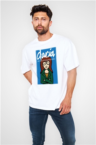 Daria Beyaz Unisex Oversize Tişört T-Shirt