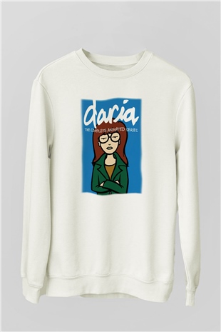 Daria Beyaz Unisex Sweatshirt