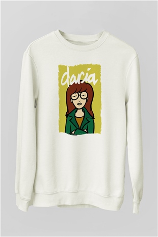 Daria Beyaz Unisex Sweatshirt