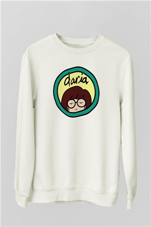 Daria Beyaz Unisex Sweatshirt