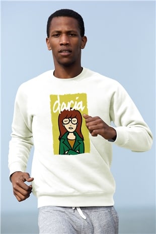 Daria Beyaz Unisex Sweatshirt