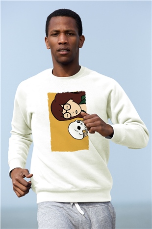 Daria Beyaz Unisex Sweatshirt