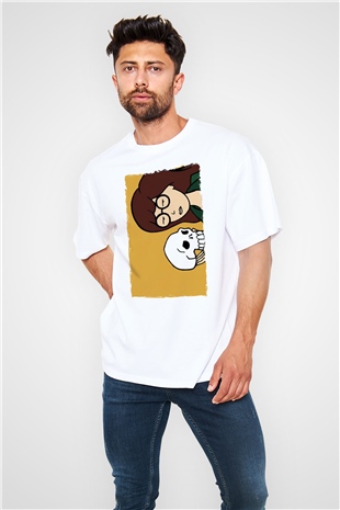 Daria Beyaz Oversize Tişört Oversize T-shirt