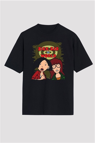 Daria Siyah Oversize Tişört Oversize T-shirt