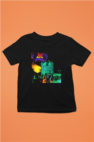 Dark Angel Baskılı Siyah Unisex Çocuk Tişört