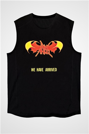 Dark Angel Baskılı Unisex Siyah Kolsuz Tişört