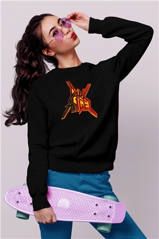 Dark Angel Siyah Unisex Sweatshirt