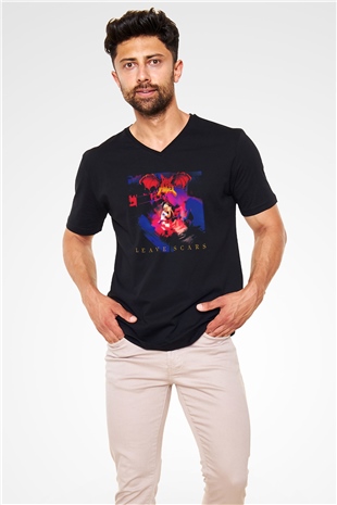 Dark Angel Siyah Unisex V Yaka Tişört T-Shirt