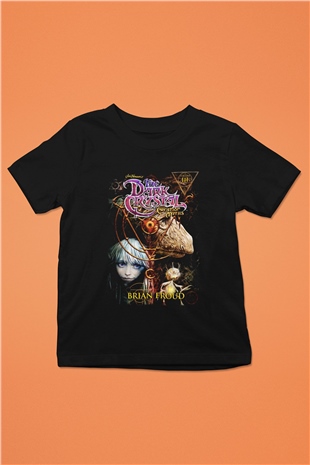 Dark Crystal Baskılı Siyah Unisex Çocuk Tişört