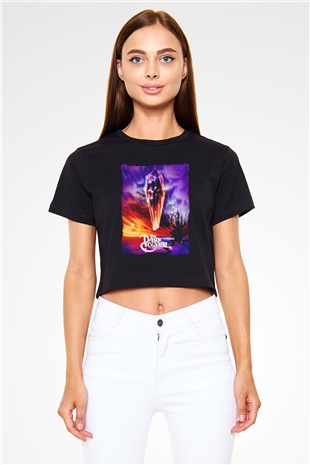 Dark Crystal Siyah   Crop Top Tişört