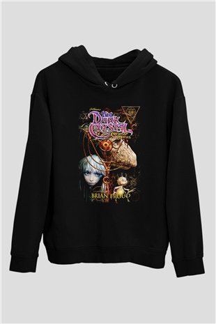 Dark Crystal Siyah Unisex Kapüşonlu Sweatshirt