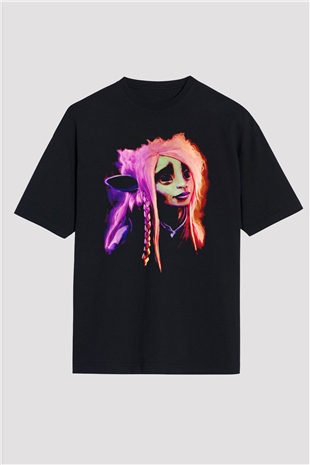 Dark Crystal Siyah Oversize Tişört