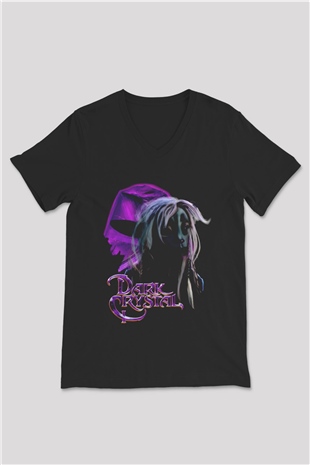 Dark Crystal Siyah Unisex  V Yaka Tişört