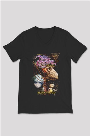 Dark Crystal Siyah Unisex V Yaka Tişört