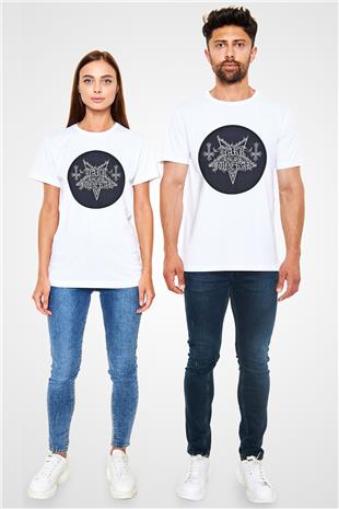 Dark Funeral Baskılı Unisex Beyaz Tişört - Tshirt
