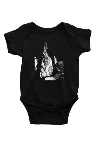 Dark Funeral Baskılı Unisex Siyah Bebek Body - Zıbın